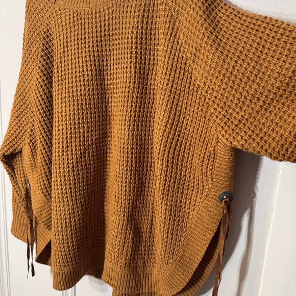 Cotton & Rye Texana Concho Brown Round Hem Crew Neck western Fringe sweater‎ XXL - Picture 12 of 14